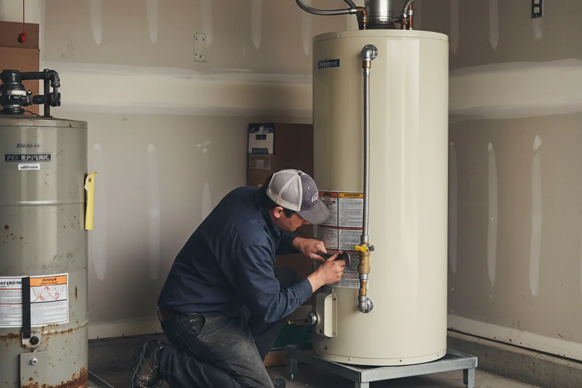 Water heater and shutoff valve replacement in Medina